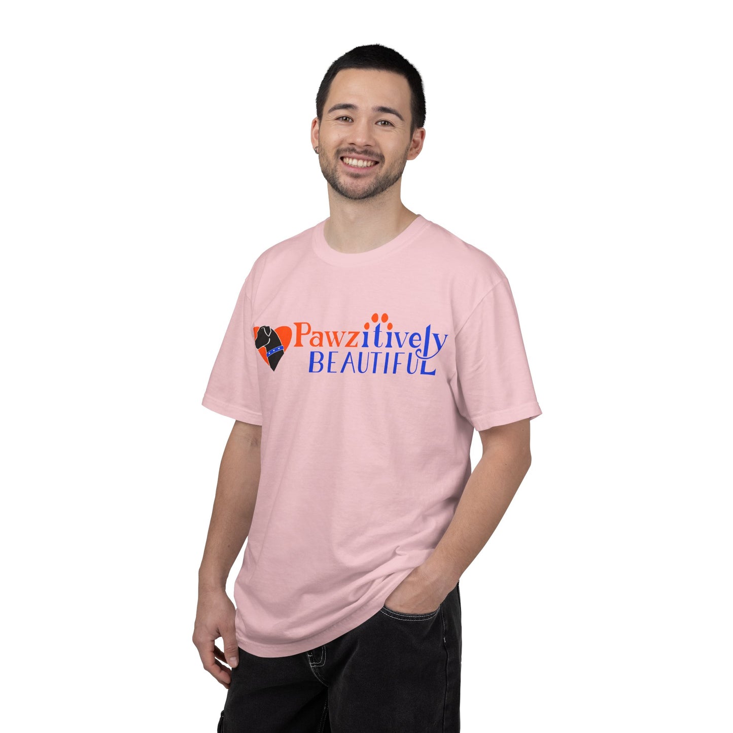 Pawzitively Beautiful T-Shirt | Paw Print Typography