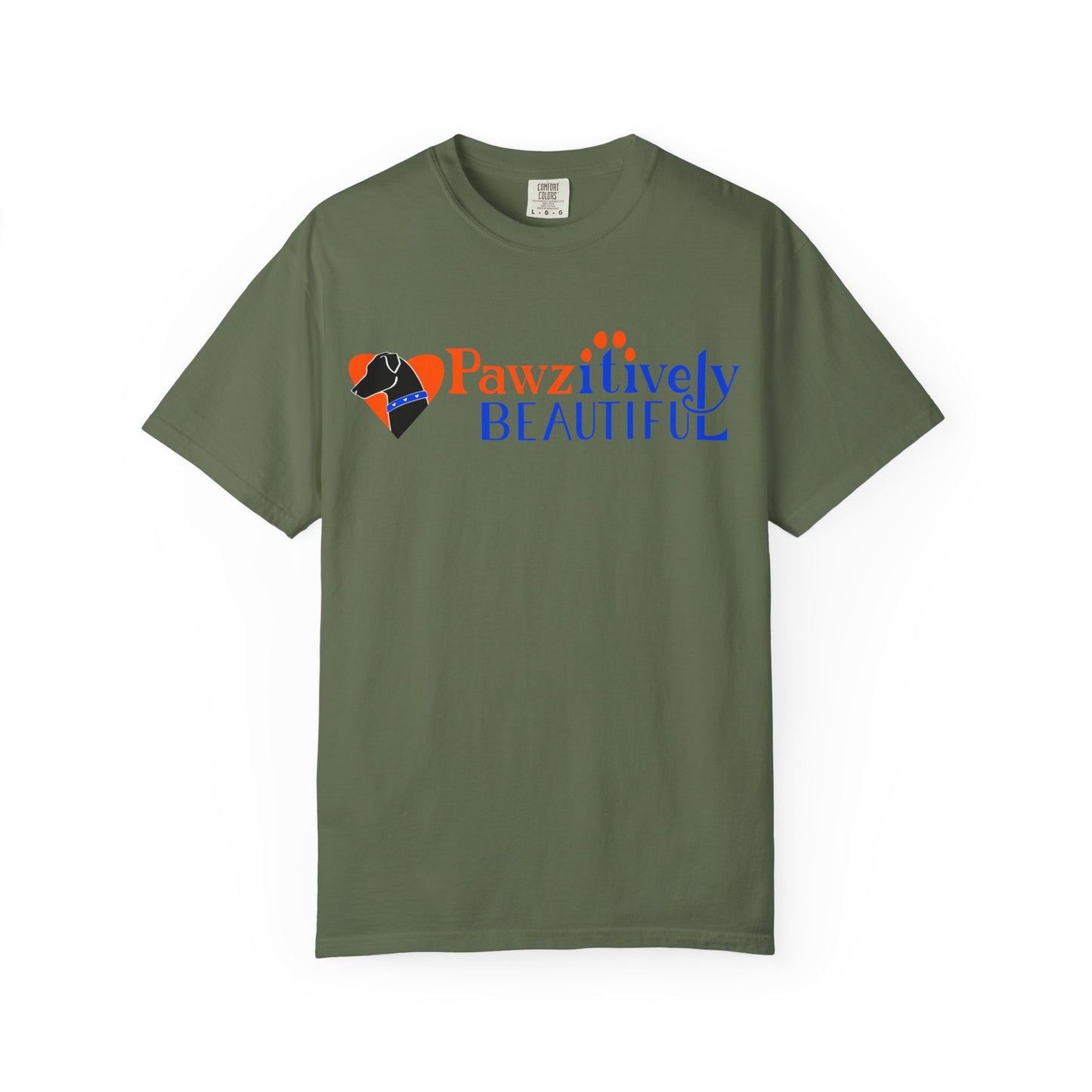 Pawzitively Beautiful T-Shirt | Paw Print Typography