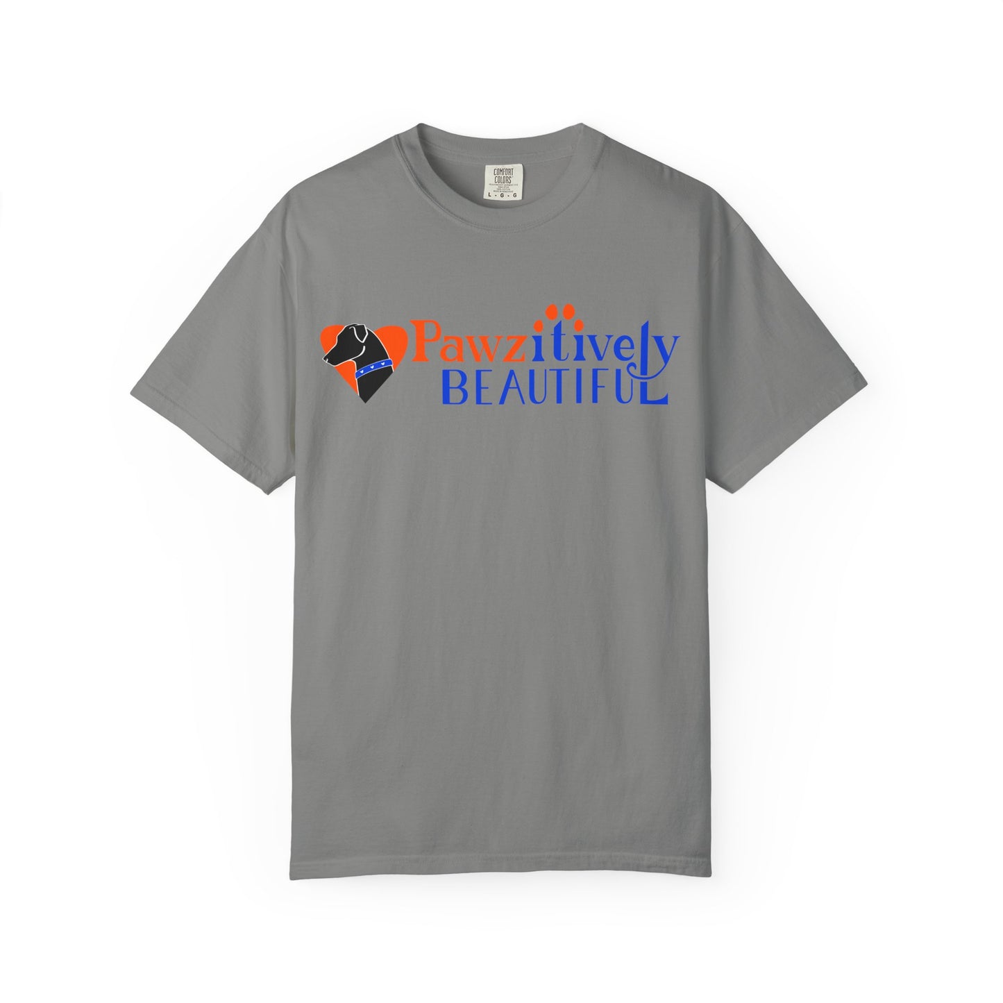 Pawzitively Beautiful T-Shirt | Paw Print Typography