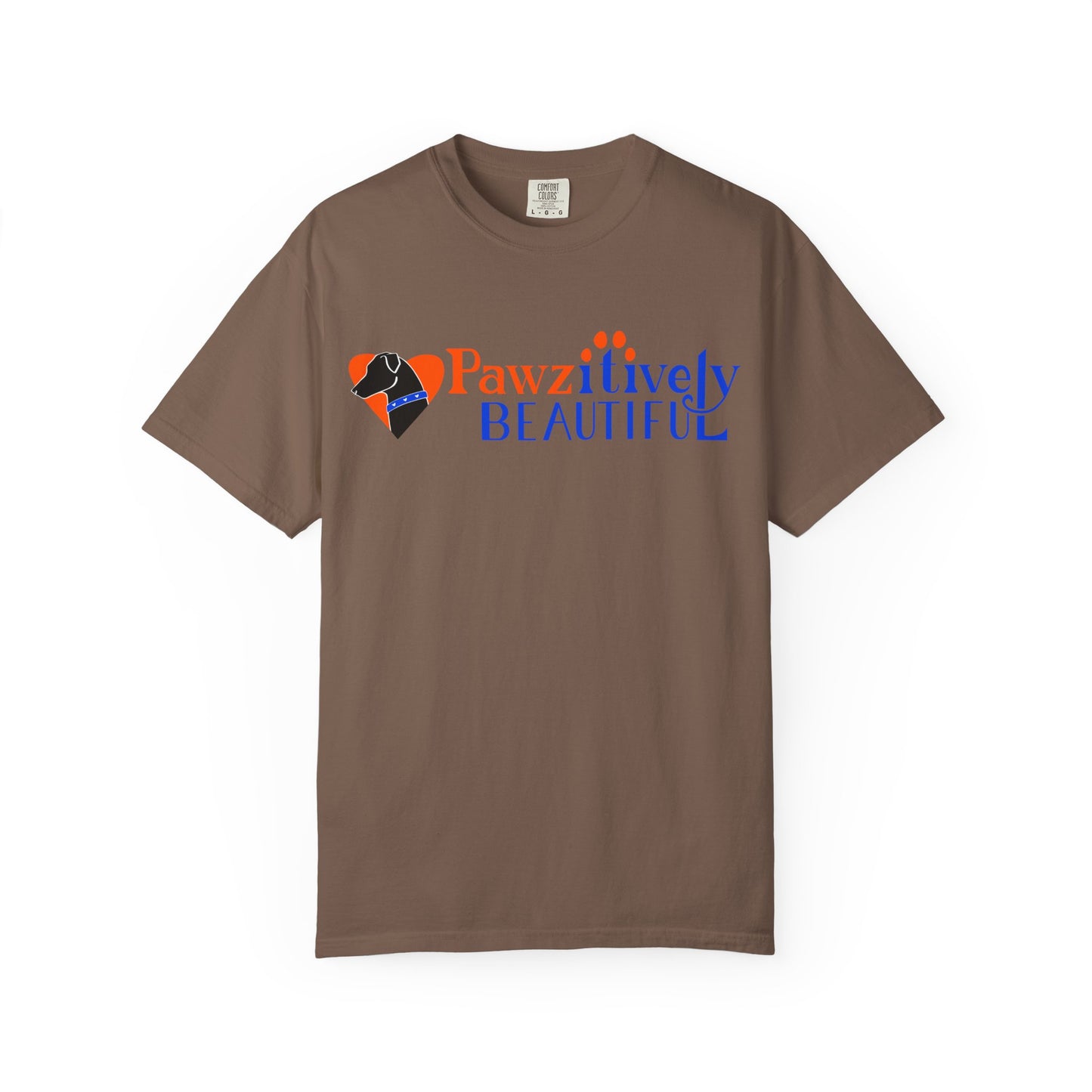 Pawzitively Beautiful T-Shirt | Paw Print Typography