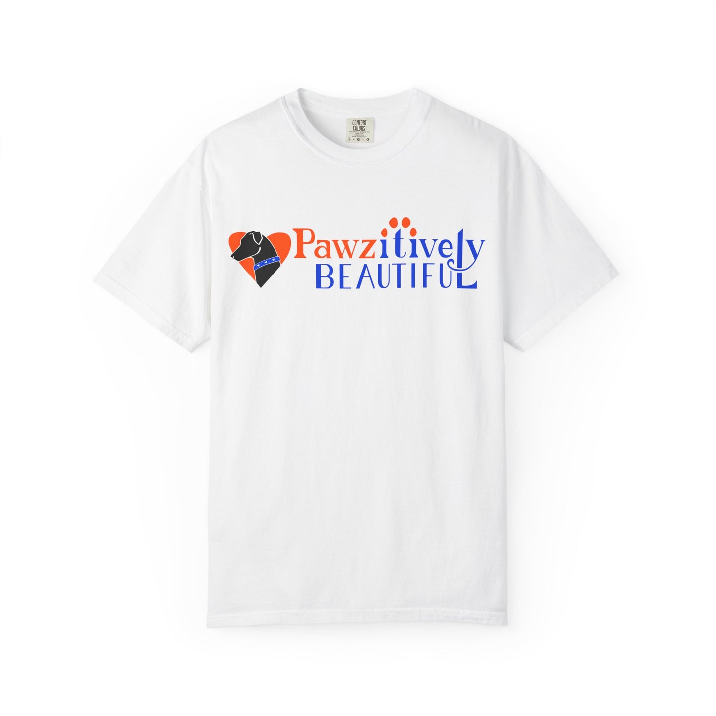 Pawzitively Beautiful T-Shirt | Paw Print Typography
