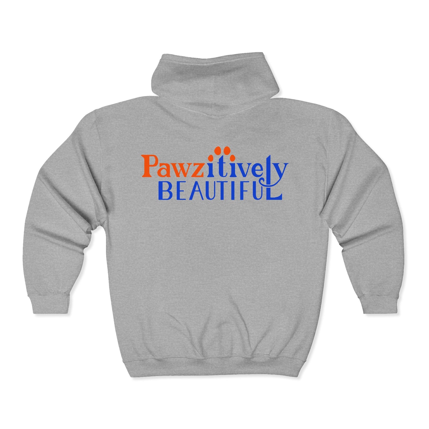 Pawzitively Beautiful Unisex Hoodie | Paw Print Floral Design