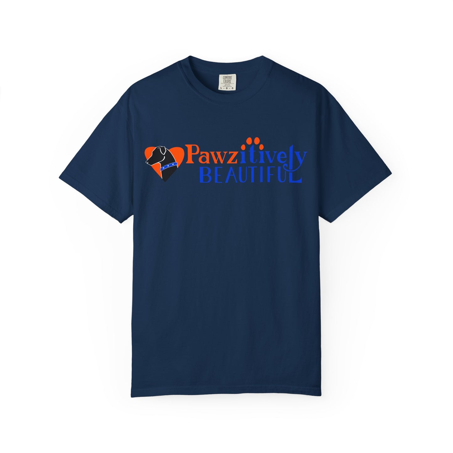 Pawzitively Beautiful T-Shirt | Paw Print Typography