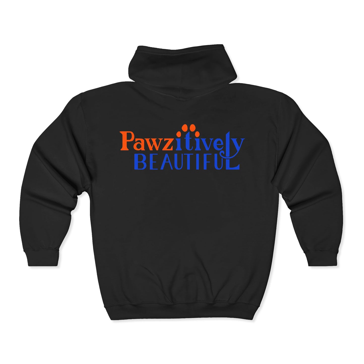 Pawzitively Beautiful Unisex Hoodie | Paw Print Floral Design