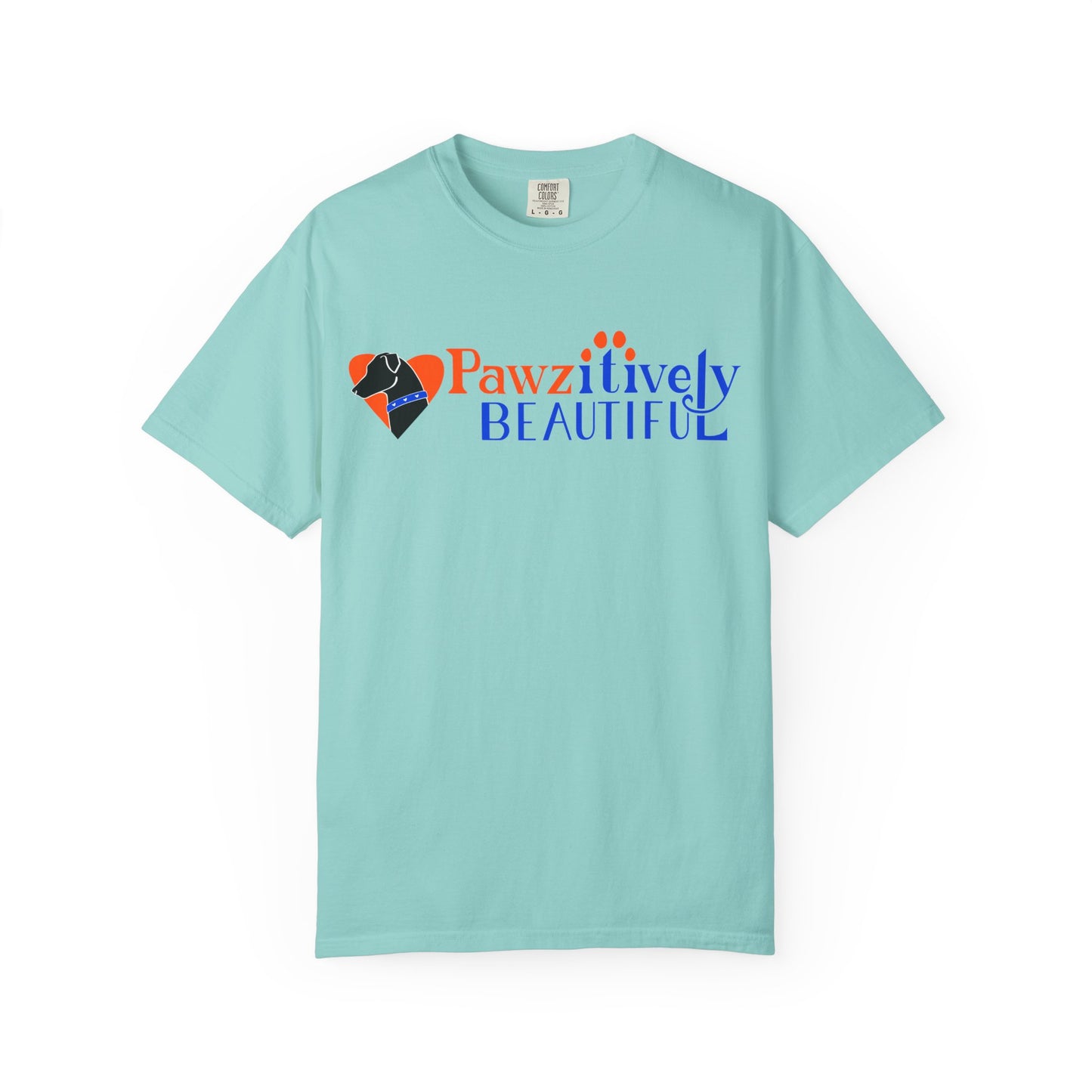 Pawzitively Beautiful T-Shirt | Paw Print Typography