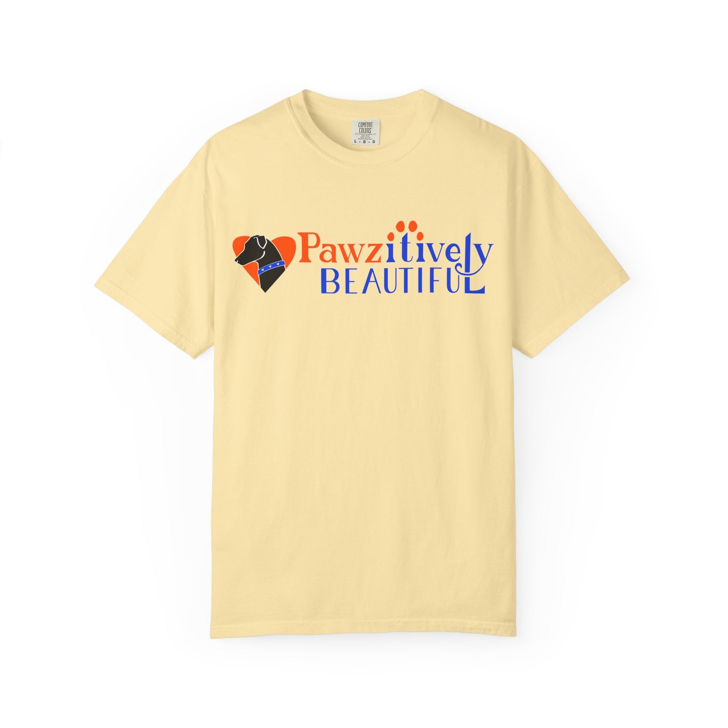 Pawzitively Beautiful T-Shirt | Paw Print Typography