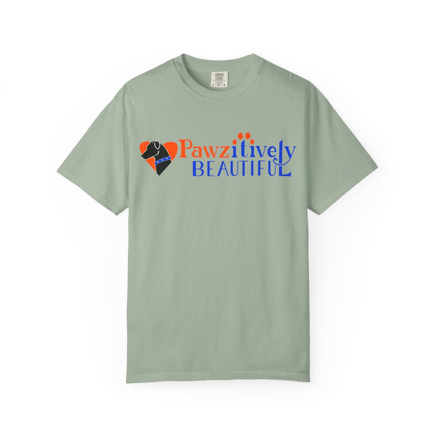 Pawzitively Beautiful T-Shirt | Paw Print Typography