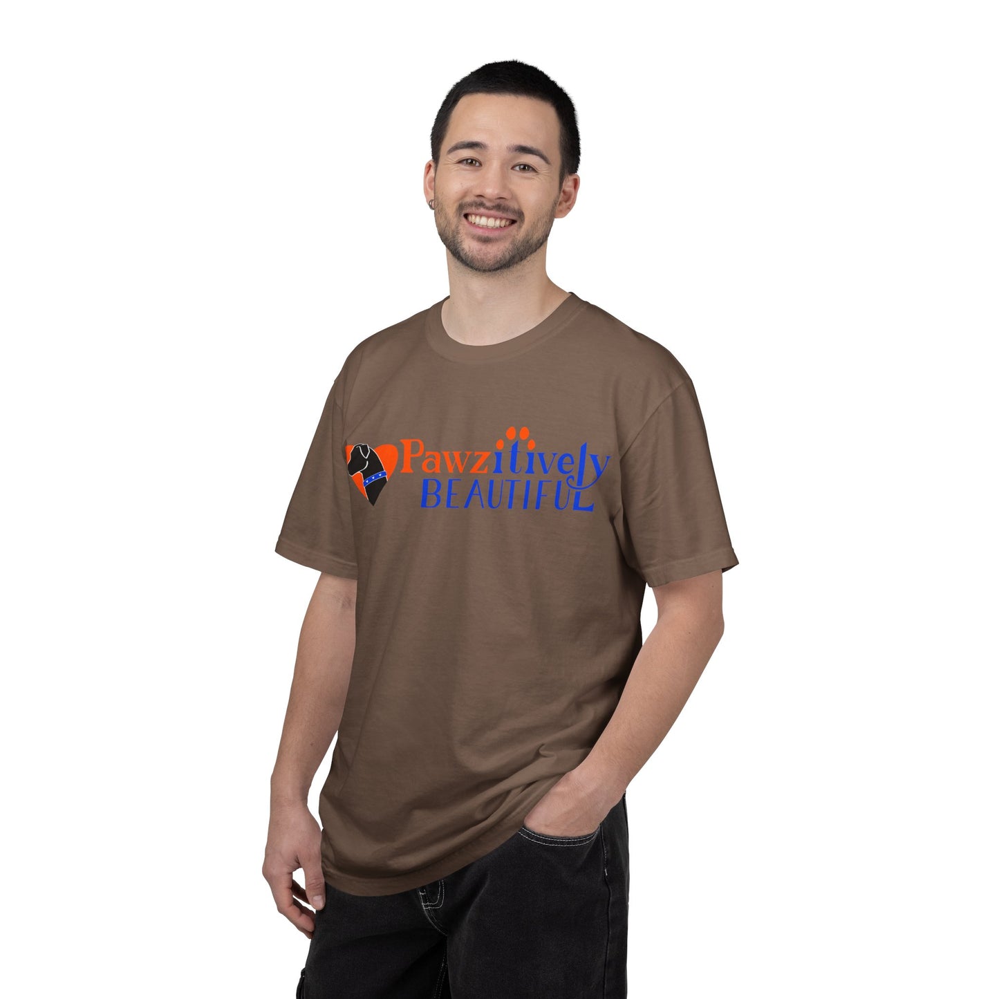 Pawzitively Beautiful T-Shirt | Paw Print Typography