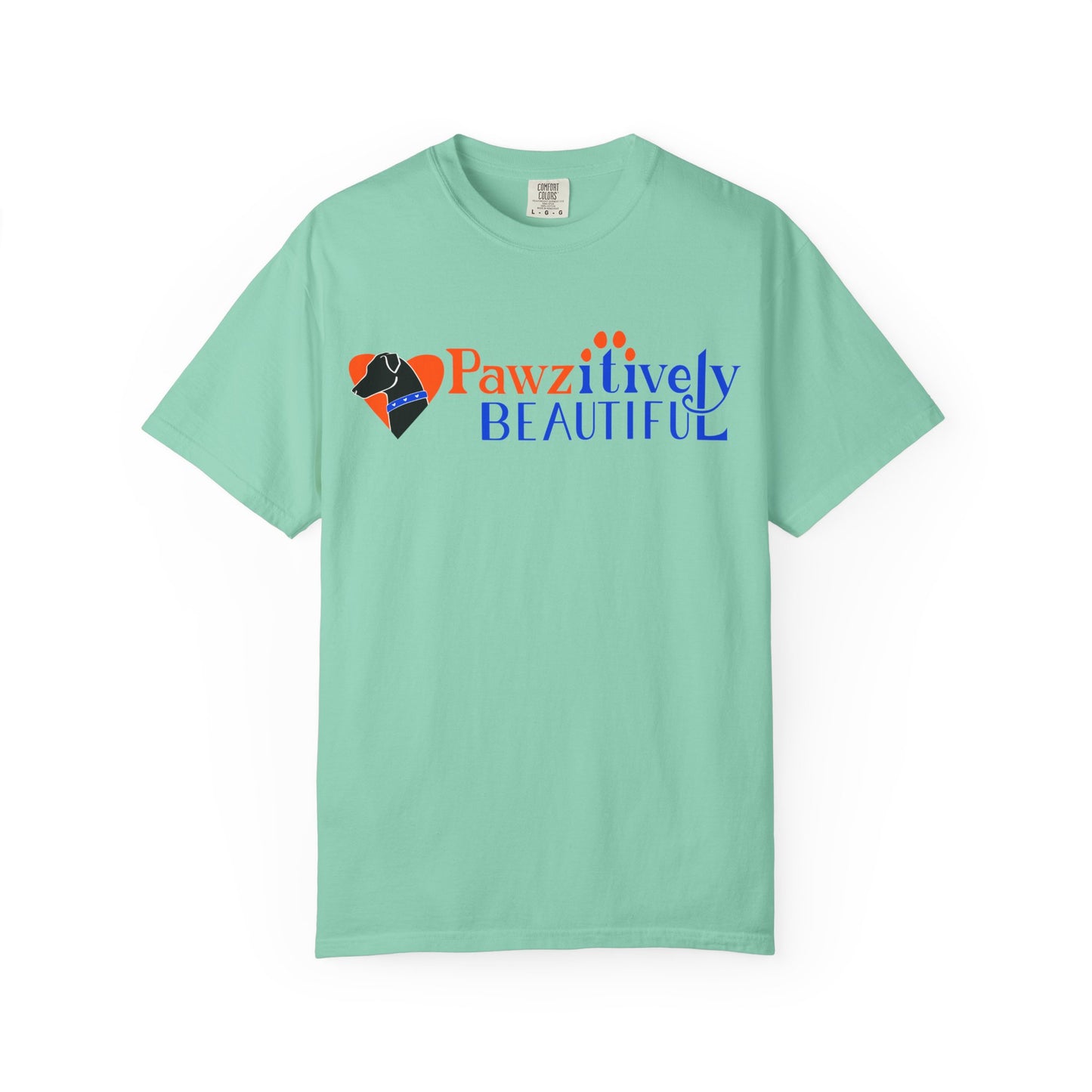 Pawzitively Beautiful T-Shirt | Paw Print Typography