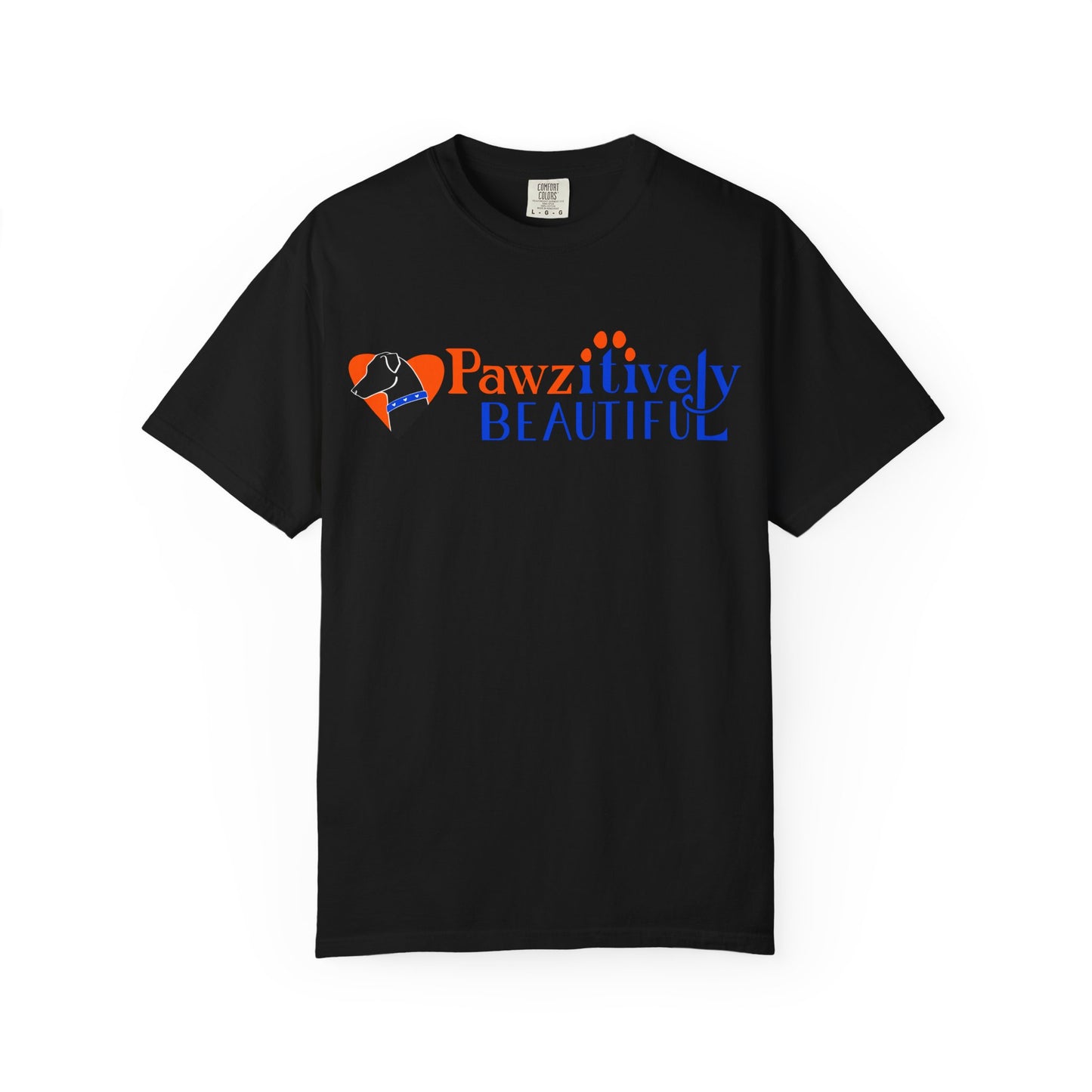 Pawzitively Beautiful T-Shirt | Paw Print Typography